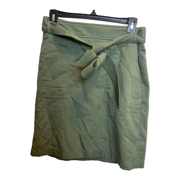 J Crew Belted A Line Twill Skirt Size 6 - Picture 4 of 11